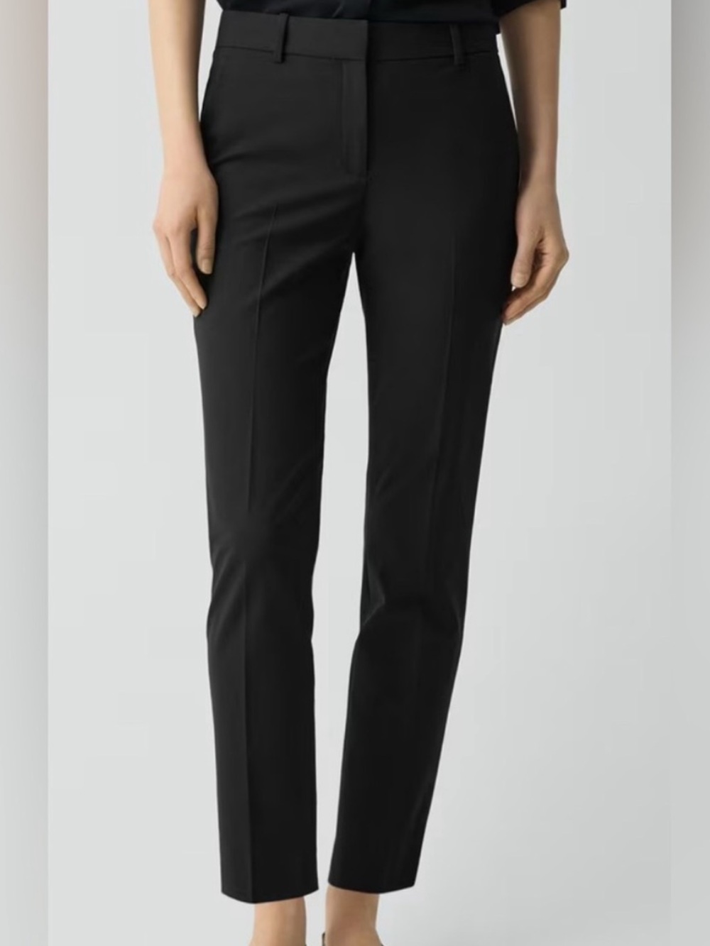 Theory Treeca 2 Wool Trousers Pants Womens Size 2 Black Office